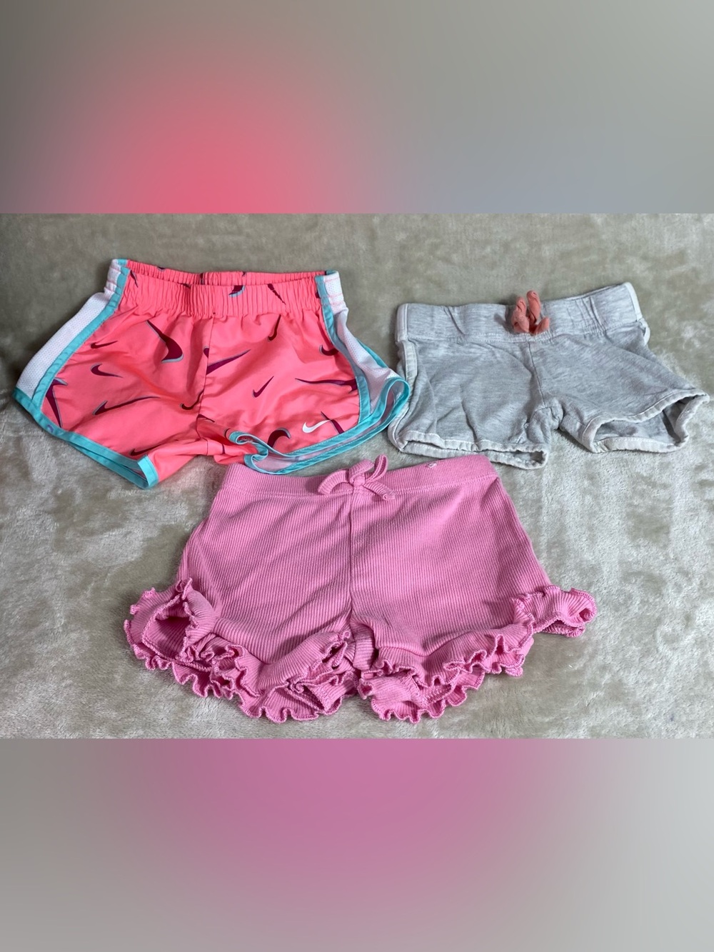 Nike Dri Fit Garanimals Pink Velvet Toddler Girl Shorts 24 months /2T Bundle